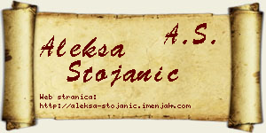 Aleksa Stojanić vizit kartica